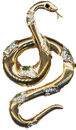 Gif animé bijoux broche serpent